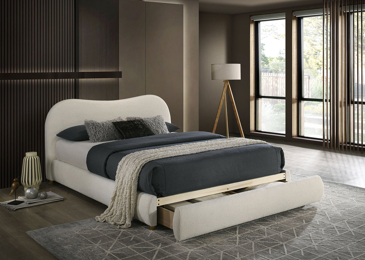 Grimsby White Bed E.King from Furniture of America - Luna Furniture