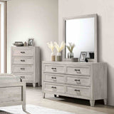 Mysen White Wash 5 Pc Queen Bedroom Set from Furniture of America - Luna Furniture