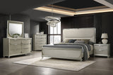 Sheridan Silver, Dark Walnut/White King Bed from Furniture of America - Luna Furniture