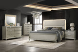 Sheridan Silver, Dark Walnut/White King Bed from Furniture of America - Luna Furniture