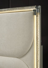 Sheridan Silver, Dark Walnut/White King Bed from Furniture of America - Luna Furniture