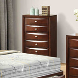 Zosimo Dark Cherry 5 Pc Queen Bedroom Set from Furniture of America - Luna Furniture