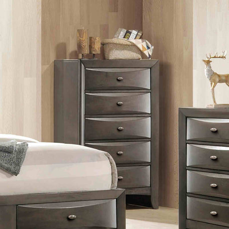Zosimo Gray 5-Piece Queen Bedroom Set from Furniture of America - Luna Furniture