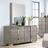 Sinistra Light Taupe 5 Pc Queen Bedroom Set from Furniture of America - Luna Furniture