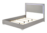 Sinistra Light Taupe King Bed from Furniture of America - Luna Furniture