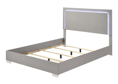 Sinistra Light Taupe King Bed from Furniture of America - Luna Furniture
