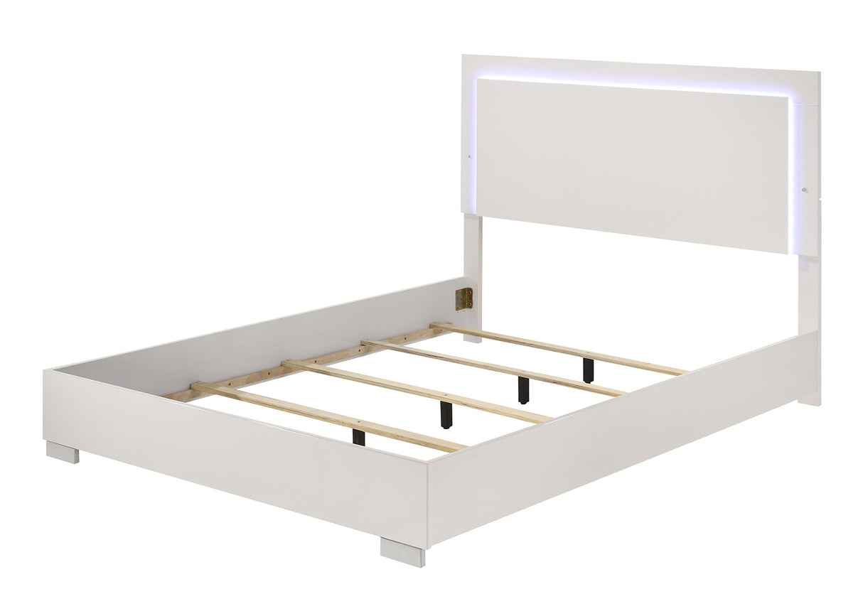 Sinistra White King Bed from Furniture of America - Luna Furniture