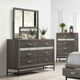 Voleta Gray 5 Pc Queen Bedroom Set from Furniture of America - Luna Furniture