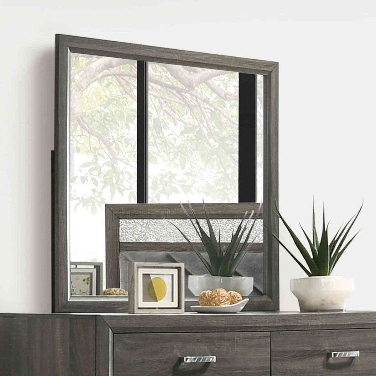 Voleta Gray 5 Pc Queen Bedroom Set from Furniture of America - Luna Furniture