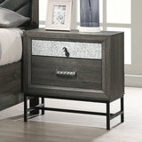 Voleta Gray Contemporary Bedroom Set from Furniture of America - Luna Furniture