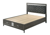 Voleta Gray Contemporary Bedroom Set from Furniture of America - Luna Furniture