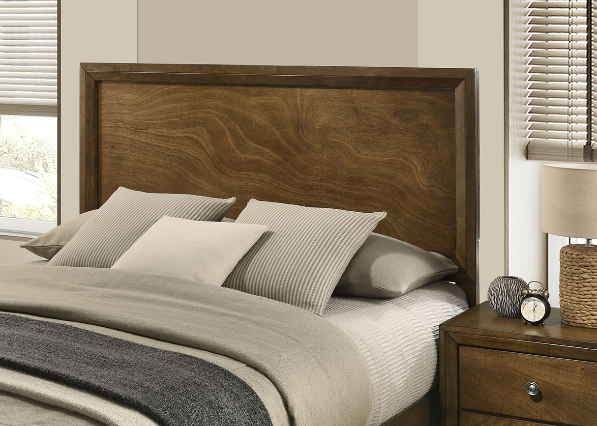 Kirkham Walnut King Panel Bed from Furniture of America - Luna Furniture
