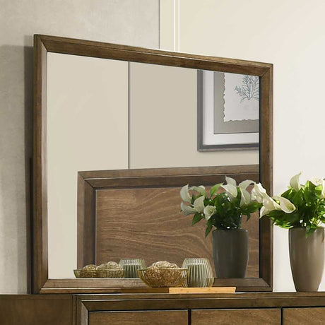 Kirkham Walnut Mirror (Mirror Only) from Furniture of America - Luna Furniture