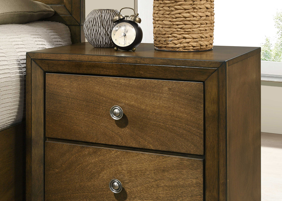 Kirkham Walnut 5 Pc Queen Bedroom Set from Furniture of America - Luna Furniture