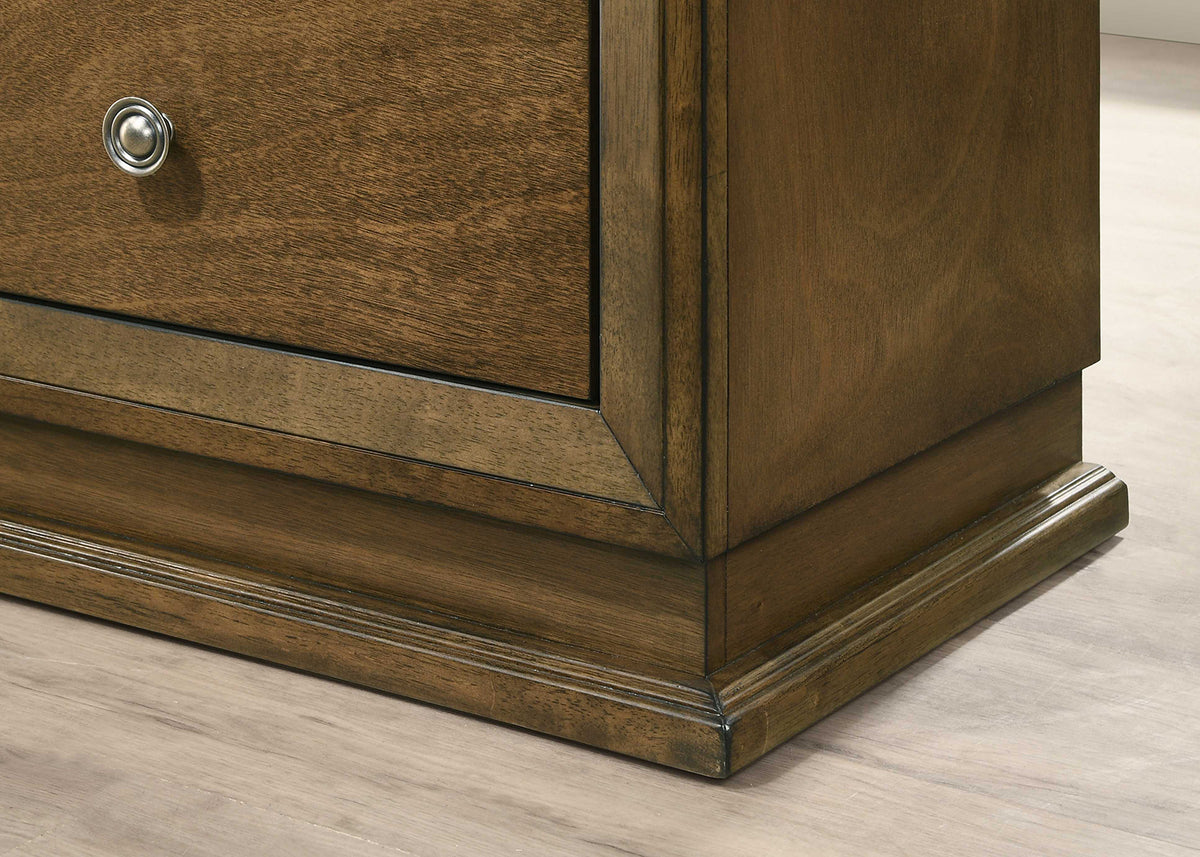 Kirkham Walnut 5 Pc Queen Bedroom Set from Furniture of America - Luna Furniture