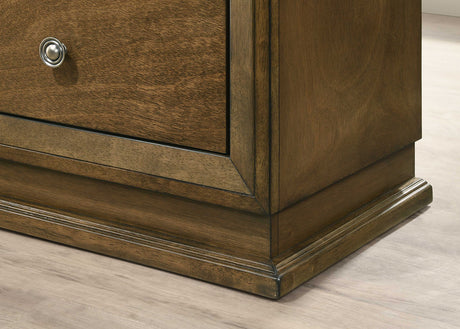 Kirkham Walnut 5-Piece Queen Bedroom Set from Furniture of America - Luna Furniture
