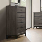 Errico Gray 5 Pc Queen Bedroom Set from Furniture of America - Luna Furniture
