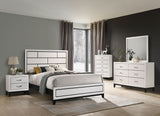 Errico White King Panel Bed from Furniture of America - Luna Furniture