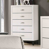 Errico White 5 Pc Queen Bedroom Set from Furniture of America - Luna Furniture