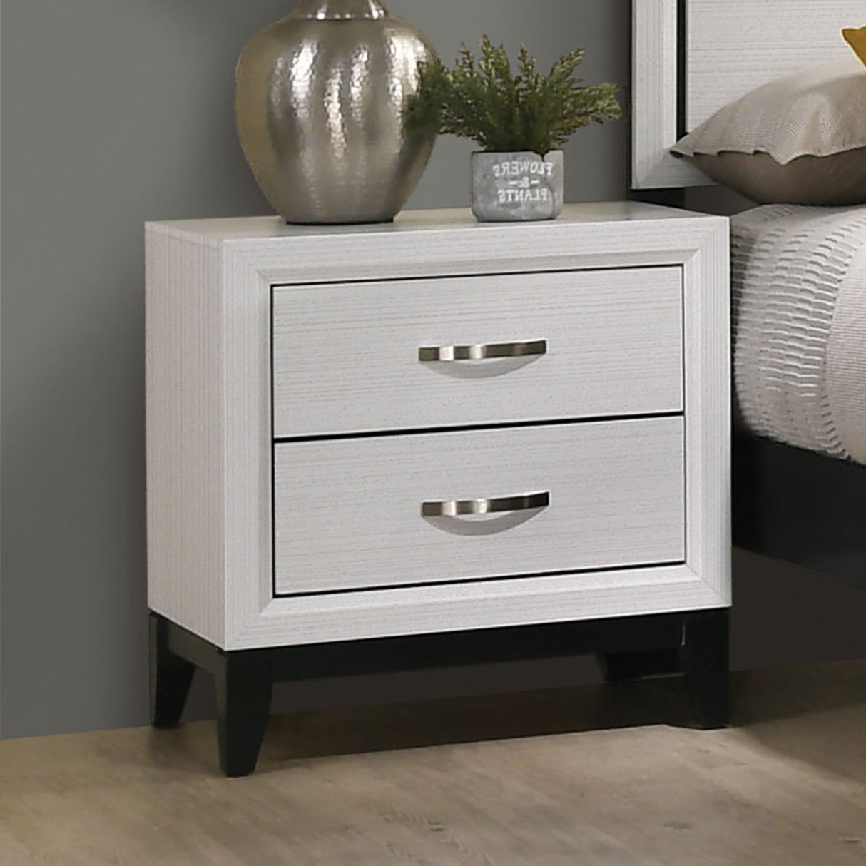 Errico White Contemporary Bedroom Set from Furniture of America - Luna Furniture