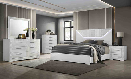 Whitby White Mirror (Mirror Only) from Furniture of America - Luna Furniture