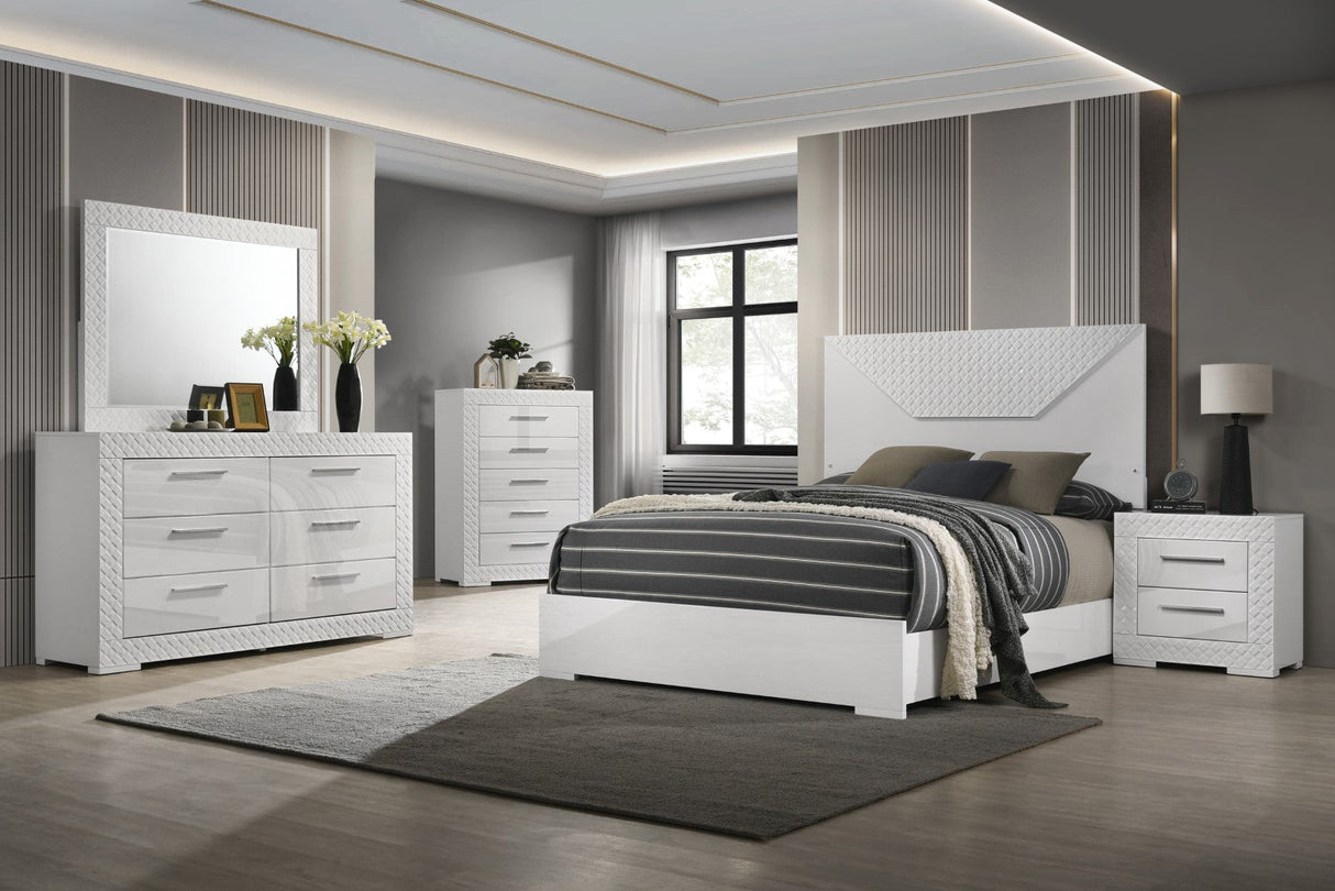 Whitby White Glam Bedroom Set from Furniture of America - Luna Furniture
