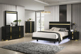 Lillestrom Black/Gold Contemporary Youth Bedroom Set from Furniture of America - Luna Furniture