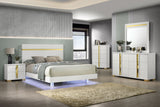 Lillestrom White/Gold Contemporary Youth Bedroom Set from Furniture of America - Luna Furniture