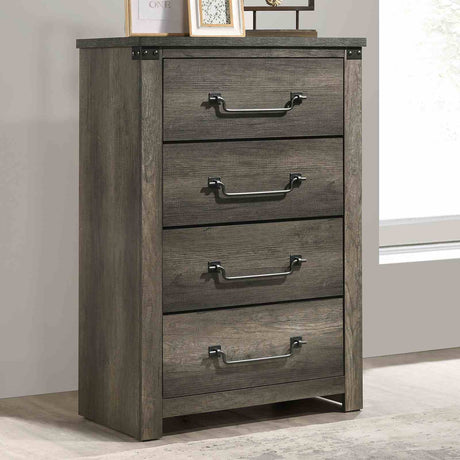 Britonale Rustic Gray 5-Piece Queen Bedroom Set from Furniture of America - Luna Furniture