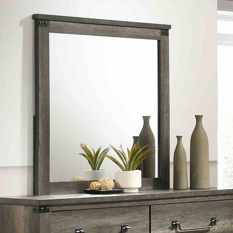 Britonale Rustic Gray 5-Piece Queen Bedroom Set from Furniture of America - Luna Furniture