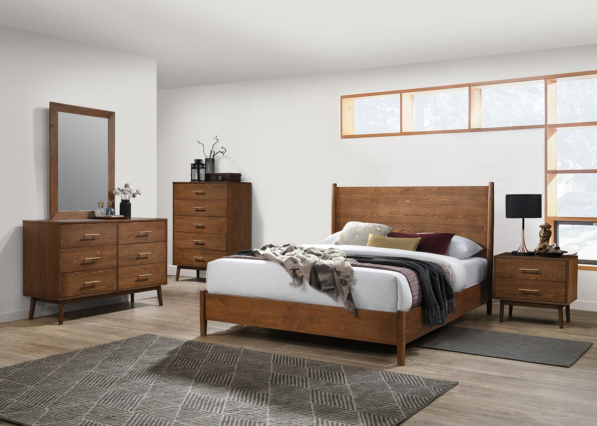 Tromso Walnut Mid-Century Youth Bedroom Set