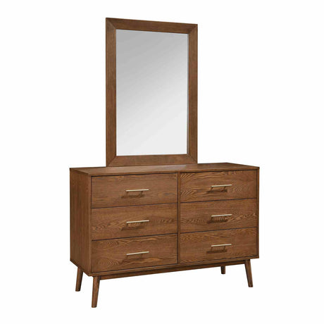 Tromso Walnut Mirror w/ Support (Mirror Only) from Furniture of America - Luna Furniture