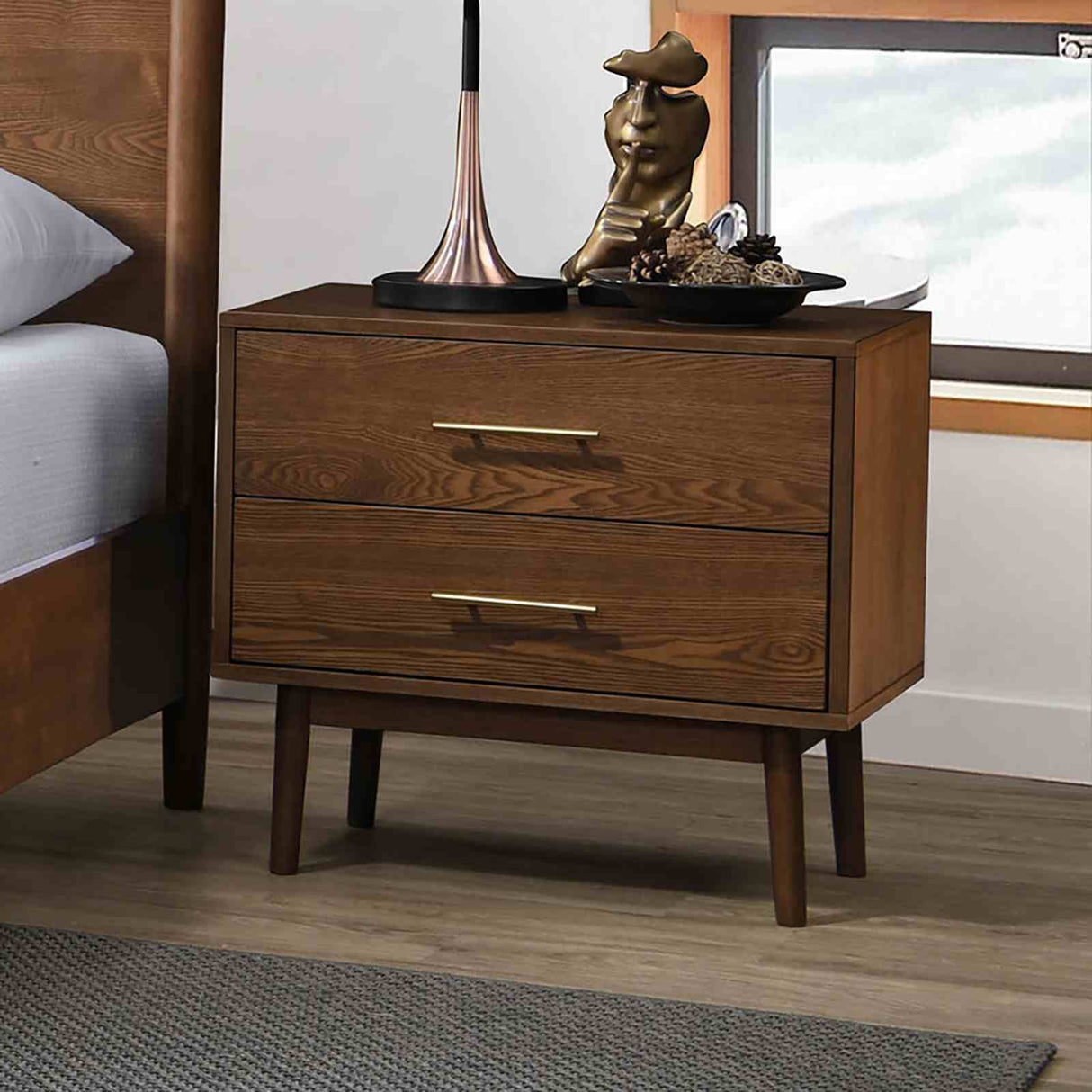 Tromso Walnut Mid-Century Youth Bedroom Set