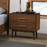 Tromso Walnut Mid-Century Bedroom Set from Furniture of America - Luna Furniture