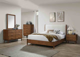 Thusis Walnut/Beige Full Bed from Furniture of America - Luna Furniture