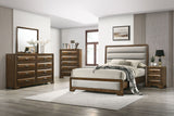 Caerwys Brown/Light Gray King Bed from Furniture of America - Luna Furniture