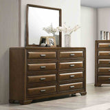 Caerwys Brown/Light Gray 5 Pc Queen Bedroom Set from Furniture of America - Luna Furniture