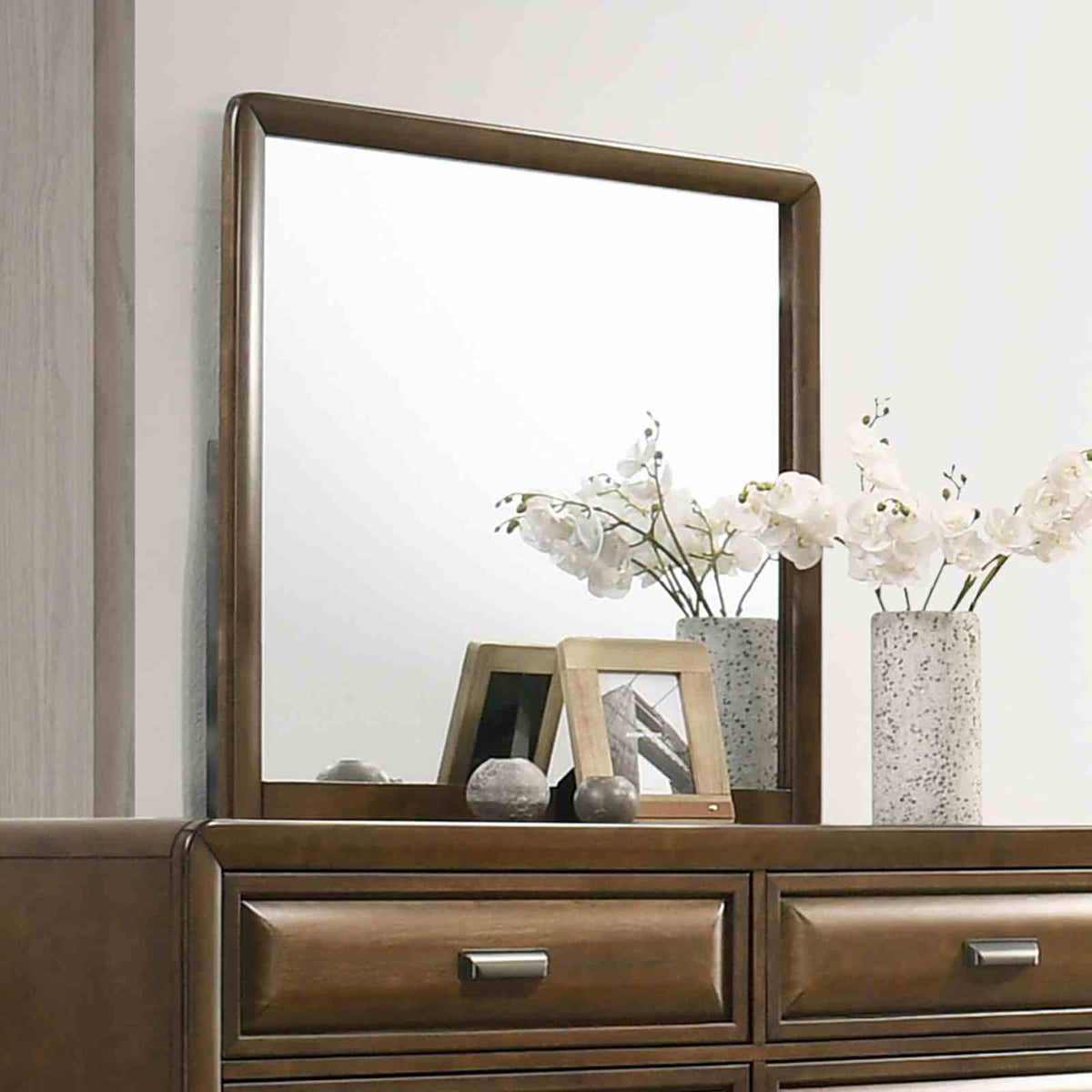 Caerwys Brown/Light Gray 5 Pc Queen Bedroom Set from Furniture of America - Luna Furniture