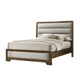 Caerwys Brown/Light Gray King Bed from Furniture of America - Luna Furniture