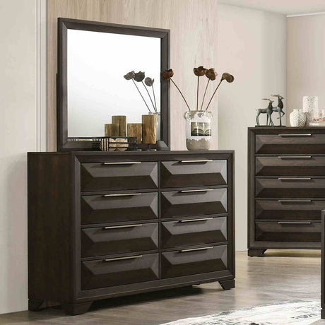 Caistor Espresso 5-Piece Queen Bedroom Set from Furniture of America - Luna Furniture
