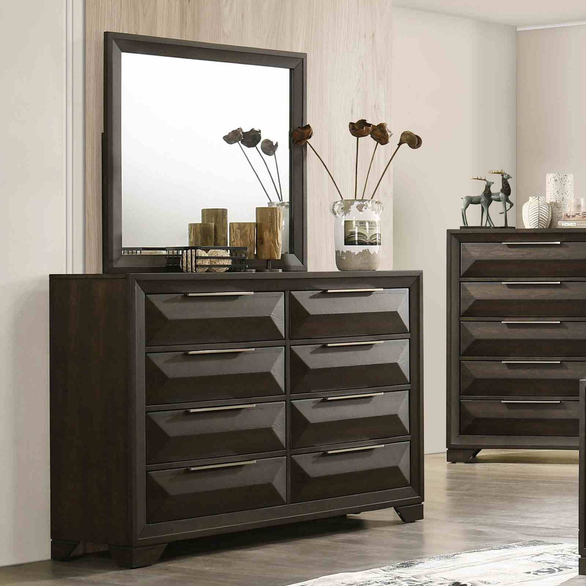 Hexham Espresso 5 Pc Queen Bedroom Set from Furniture of America - Luna Furniture
