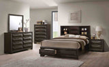 Caistor Espresso 5 Pc Queen Bedroom Set from Furniture of America - Luna Furniture