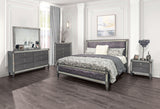 Lyanne Gray Upholstered King Bed from Furniture of America - Luna Furniture