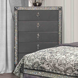 Titania Gray 5 Pc Queen Bedroom Set from Furniture of America - Luna Furniture