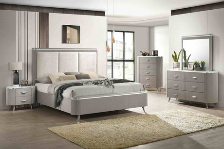 Aldridge Light Gray Nightstand from Furniture of America - Luna Furniture