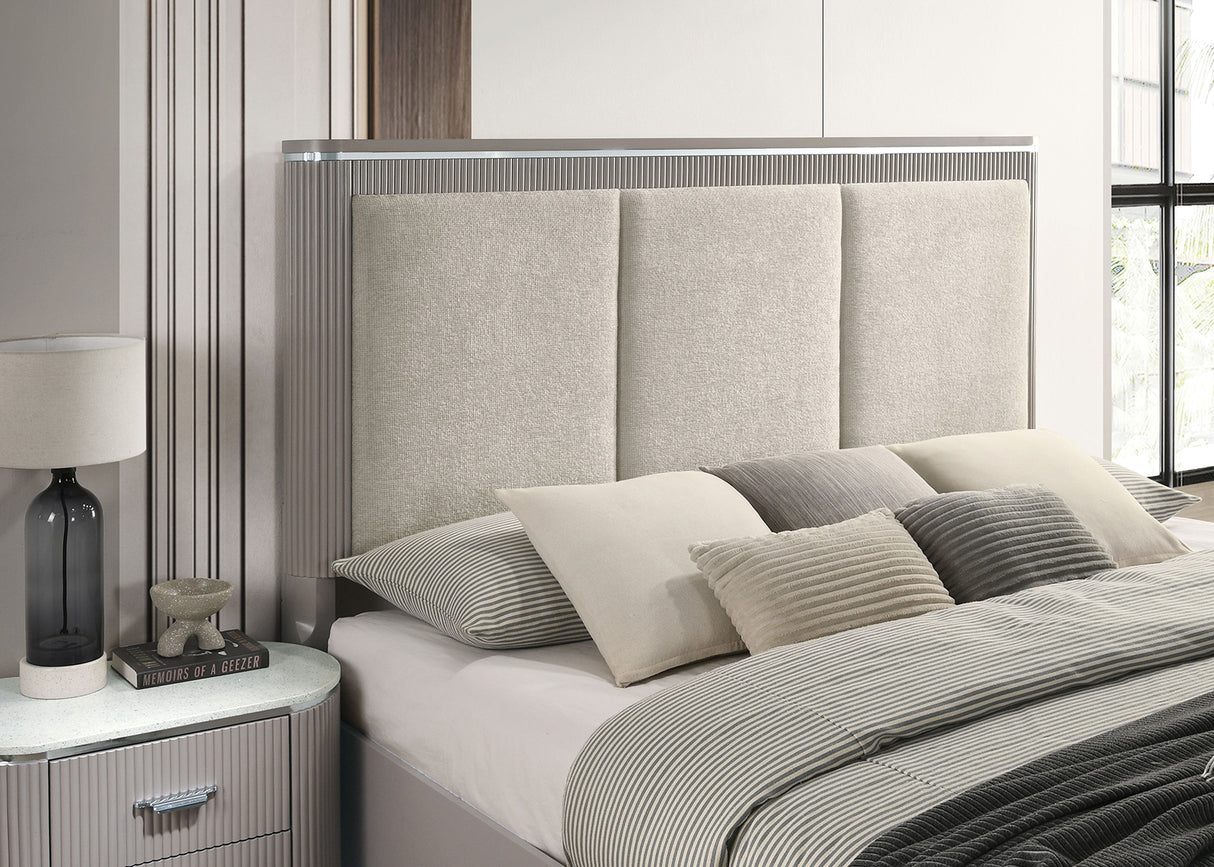Aldridge Light Gray Contemporary Bedroom Set from Furniture of America - Luna Furniture