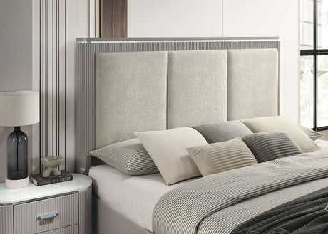 Aldridge Light Gray Contemporary Bedroom Set from Furniture of America - Luna Furniture