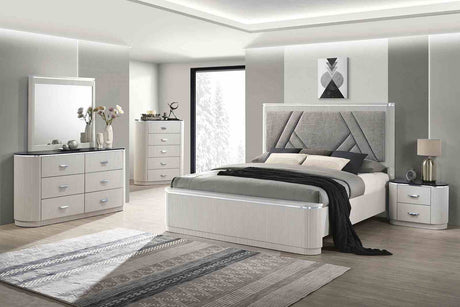 Aldgate Light Gray Mirror (Mirror Only) from Furniture of America - Luna Furniture