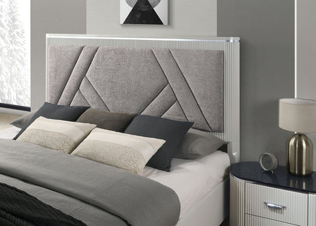 Aldgate Light Gray 5-Piece Queen Bedroom Set from Furniture of America - Luna Furniture