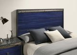Morcote Ash Gray/Indigo Blue Queen Bed from Furniture of America - Luna Furniture